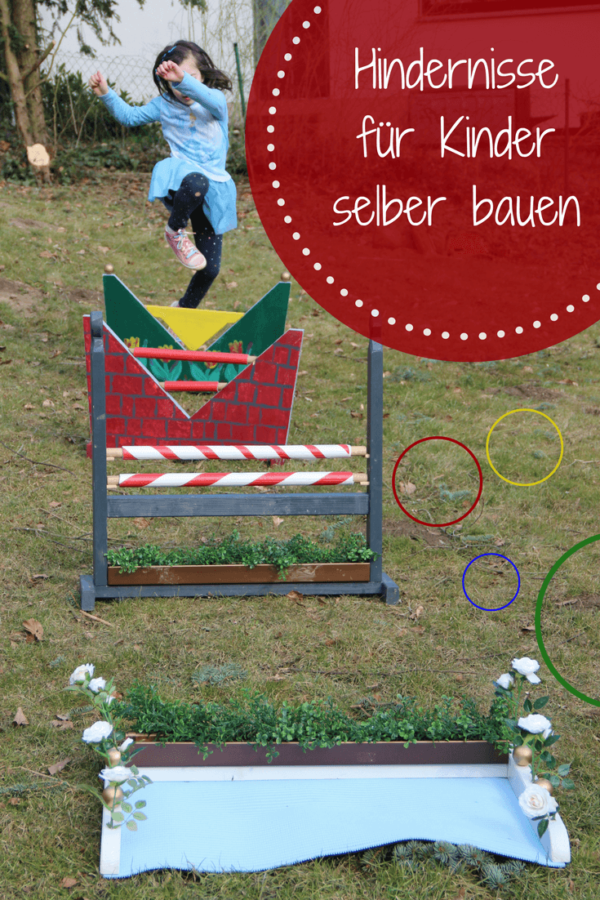 Pferde Hindernisse für Kinder selbst gebaut - Spielgeräte für den
